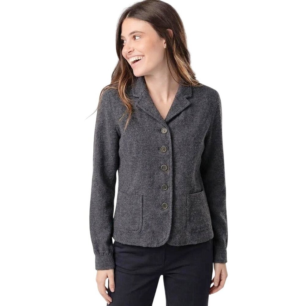 Isaac Mizrahi For Target Linen-Blend Button Front Blazer Career‎ Jacket Size 10
